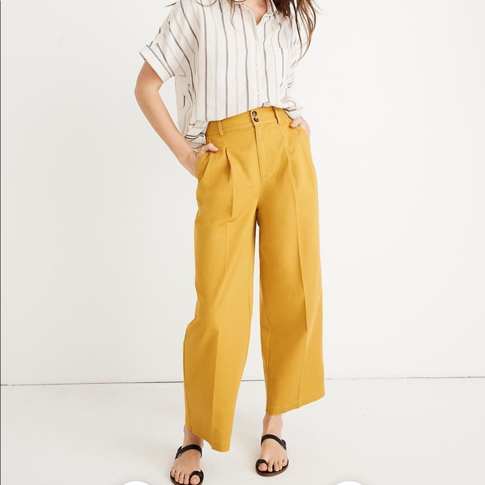 NWOT Madewell Tall Pleated Wide-Leg Pants